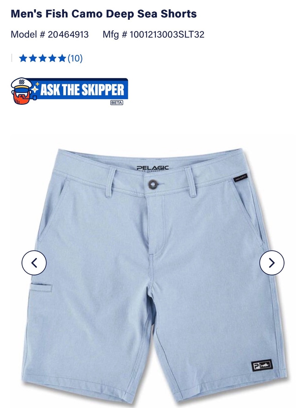 Boys (10-12) Pelagic  Deep Sea Hybrid Shorts, Water-Activated Fabric Technology